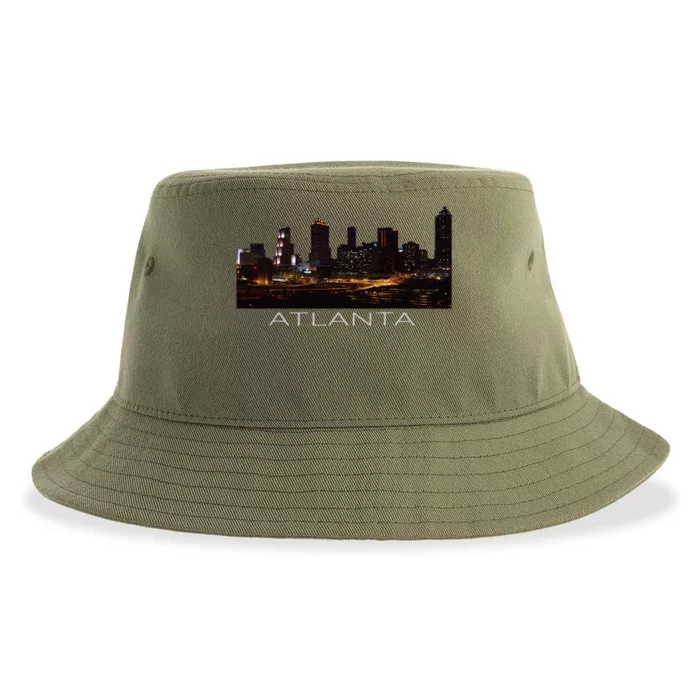 City Of Atlanta Nightlife Georgia Skyline Cityscape Love ATL Sustainable Bucket Hat