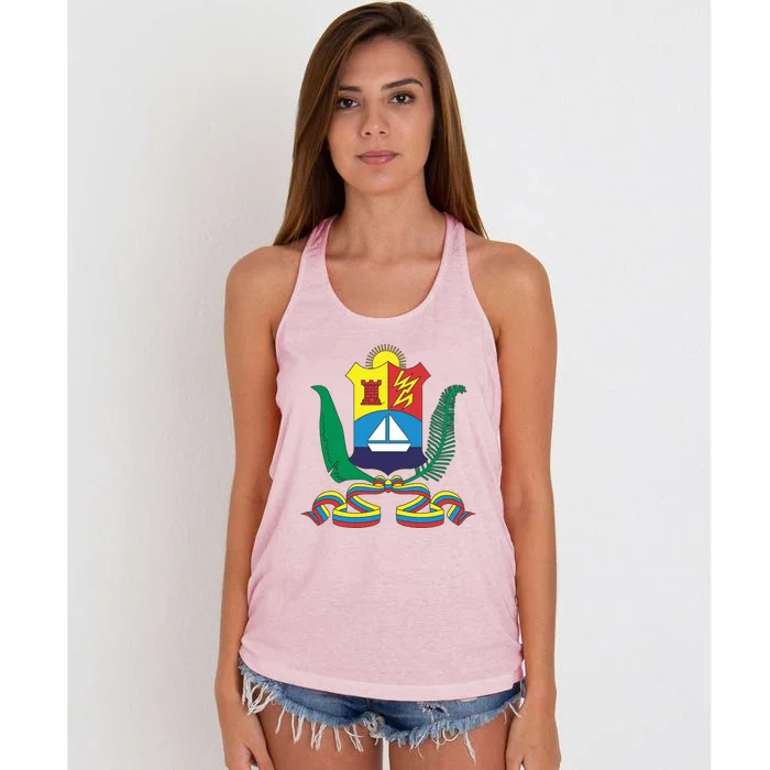 Coat Of Arms Of Zulia State Of Venezuela Cute Gift Women's Knotted Racerback Tank