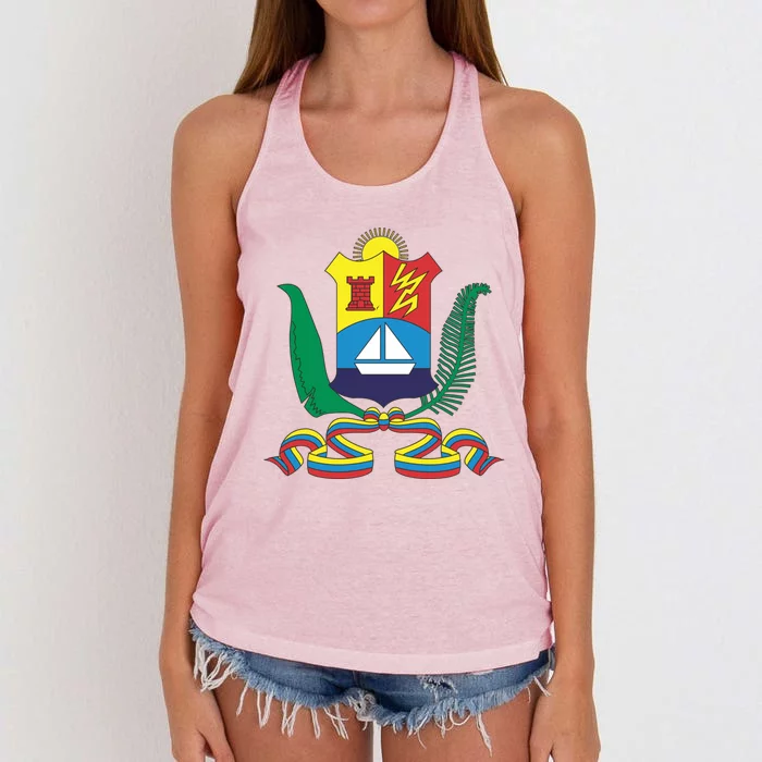 Coat Of Arms Of Zulia State Of Venezuela Cute Gift Women's Knotted Racerback Tank