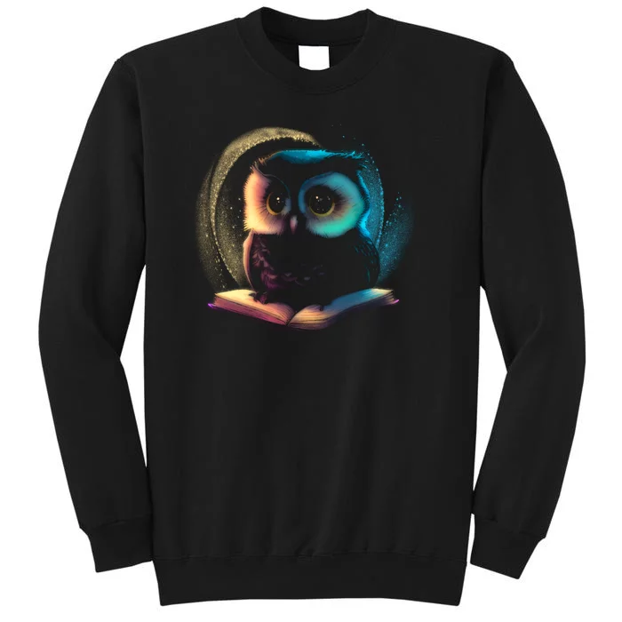 Cute Owl Animal With Book Tall Sweatshirt