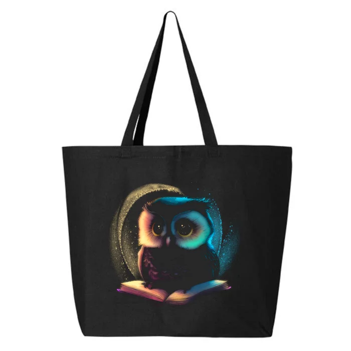 Cute Owl Animal With Book 25L Jumbo Tote