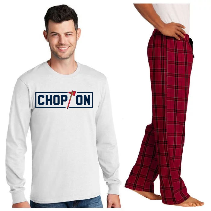 Chop On Atlanta Baseball Long Sleeve Pajama Set