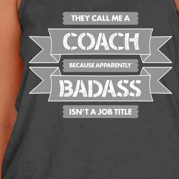 Coach Because Badass Isn't A Job Title Women's Knotted Racerback Tank