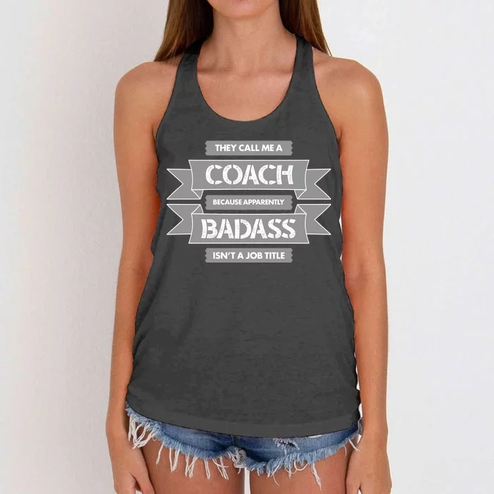 Coach Because Badass Isn't A Job Title Women's Knotted Racerback Tank