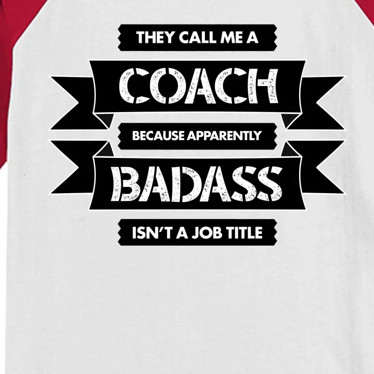 Coach Because Badass Isn't A Job Title Kids Colorblock Raglan Jersey