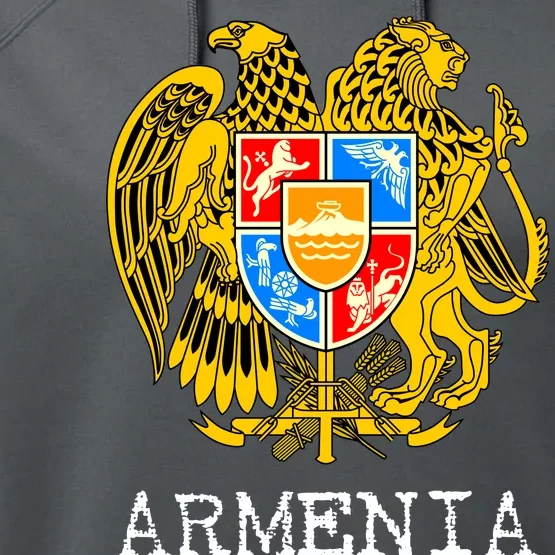 Coat of Arms of Armenia Performance Fleece Hoodie