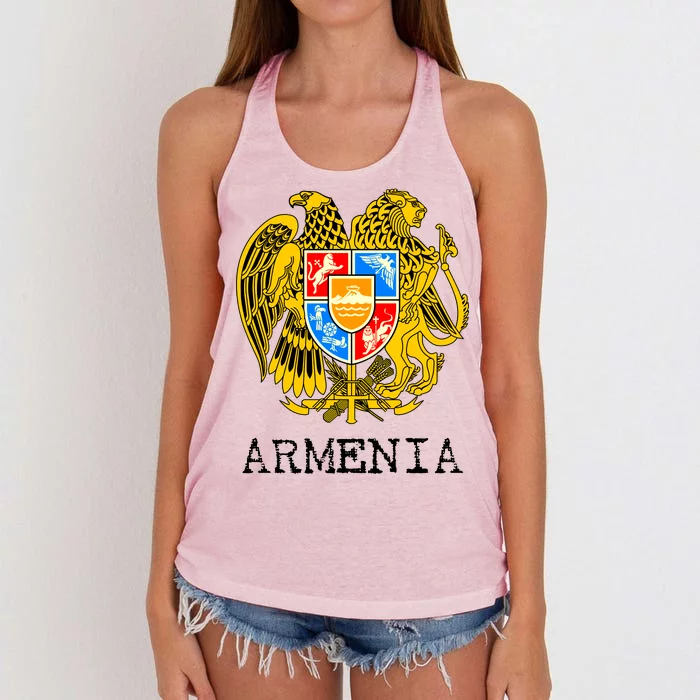 Coat of Arms of Armenia Women's Knotted Racerback Tank