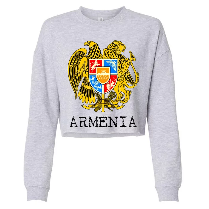 Coat of Arms of Armenia Cropped Pullover Crew