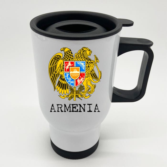 Coat of Arms of Armenia Front & Back Stainless Steel Travel Mug