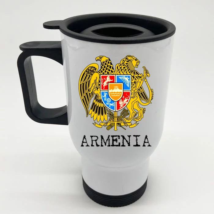 Coat of Arms of Armenia Front & Back Stainless Steel Travel Mug