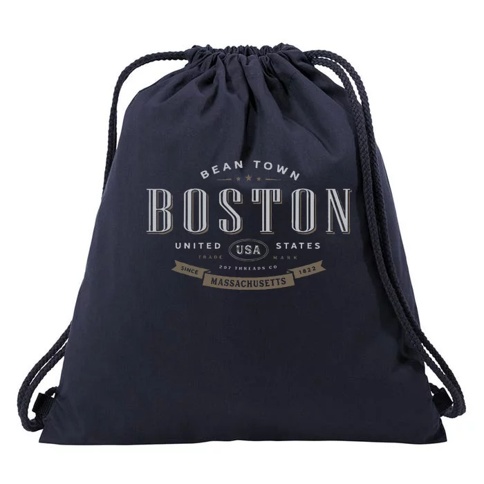 City Of Boston Drawstring Bag