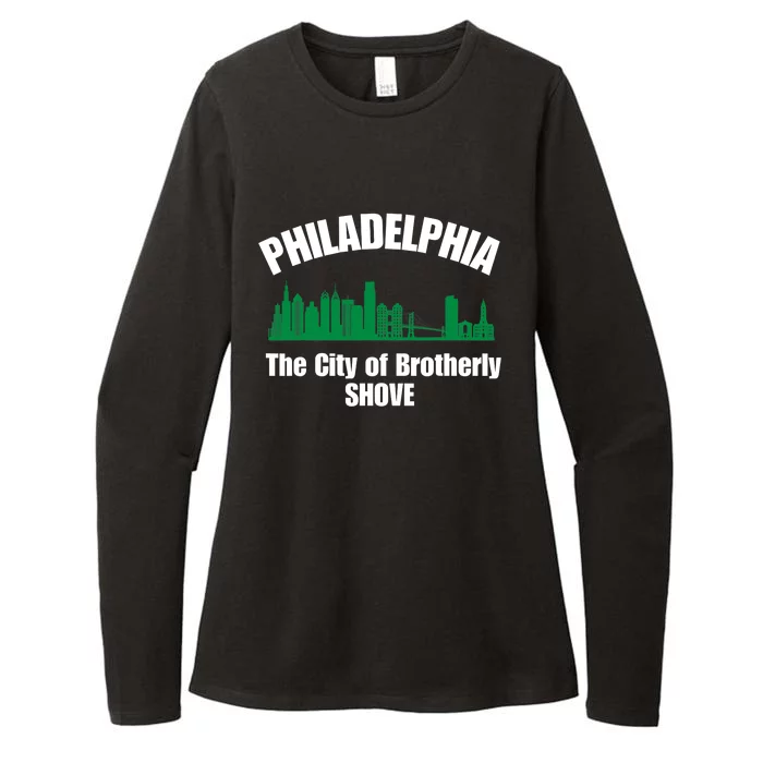 City Of Brotherly Shove Philadelphia Funny Womens CVC Long Sleeve Shirt