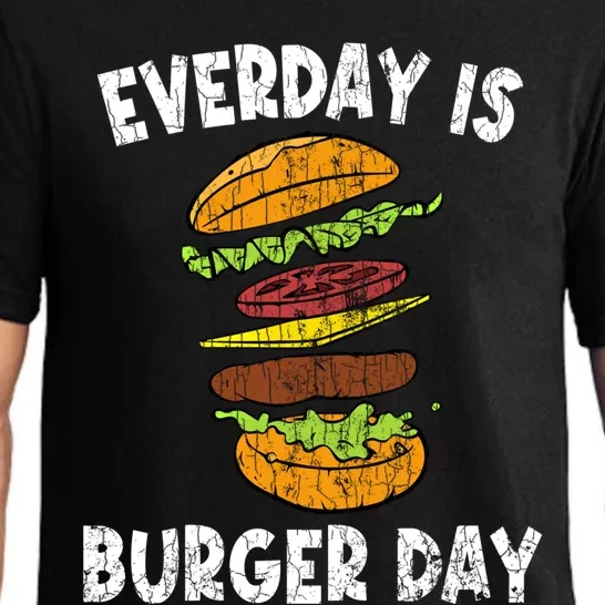 Cheese On Burger Day Fun Hamburger Lover Graphic Cool Gift Pajama Set