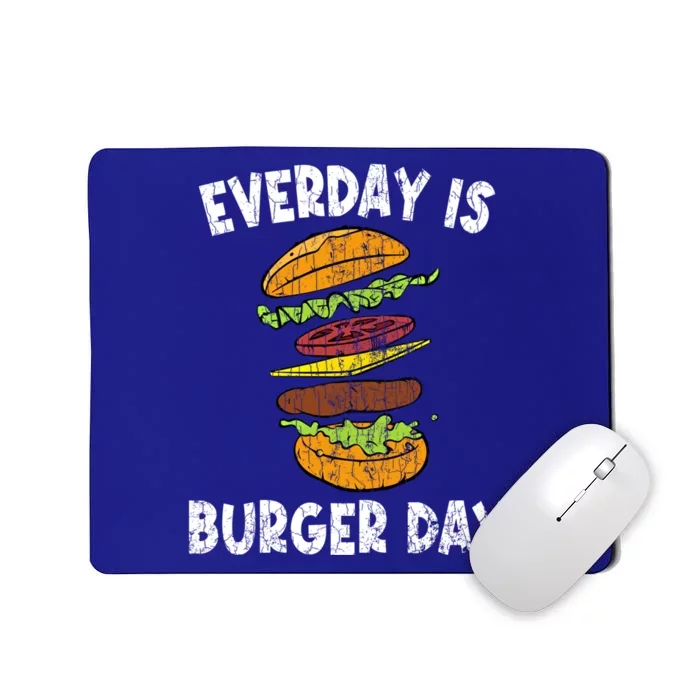 Cheese On Burger Day Fun Hamburger Lover Graphic Cool Gift Mousepad