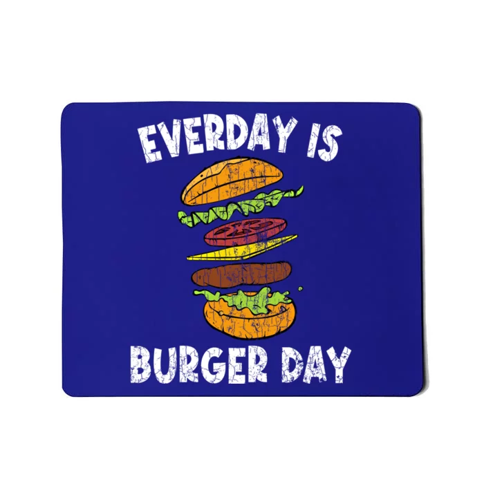 Cheese On Burger Day Fun Hamburger Lover Graphic Cool Gift Mousepad