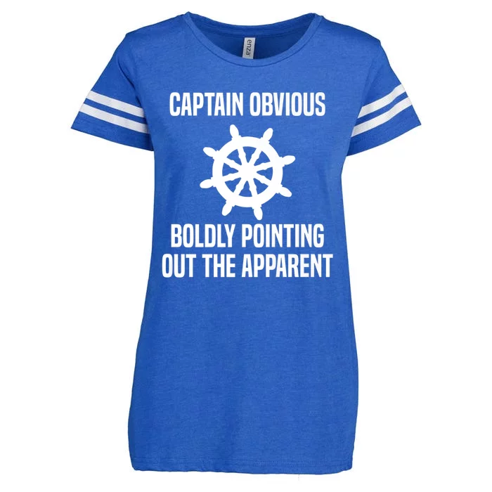 Captain Obvious Boldly Pointing Out The Apparent Sarcasm Enza Ladies Jersey Football T-Shirt