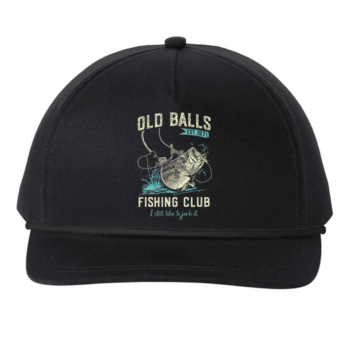 Cute Old Balls Est 1971 Fishing Club Snapback Five-Panel Rope Hat