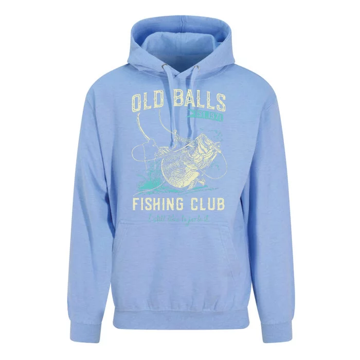 Cute Old Balls Est 1971 Fishing Club Unisex Surf Hoodie