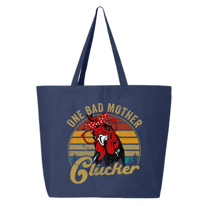 Chickenshirt One Bad Mother Clucker Funny Mom Day Hen Women 25L Jumbo Tote