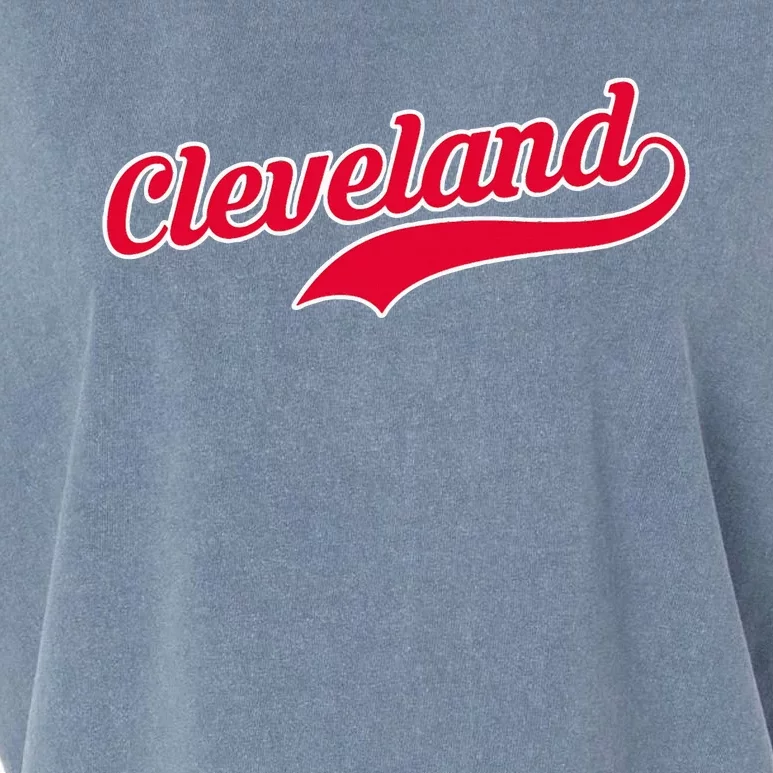 Cleveland Ohio Baseball Garment-Dyed Women's Muscle Tee