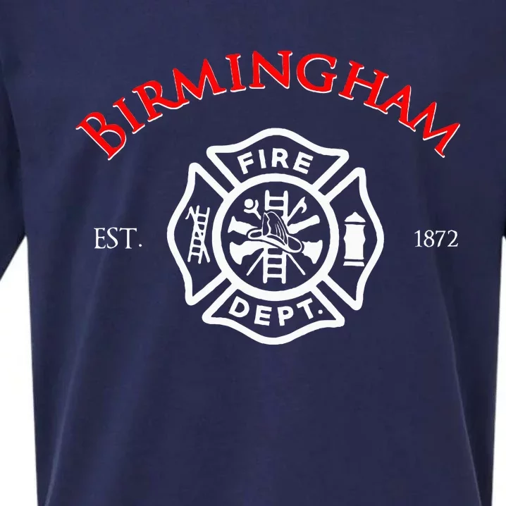 City Of Birmingham Fire Rescue Alabama Firefighter Sueded Cloud Jersey T-Shirt