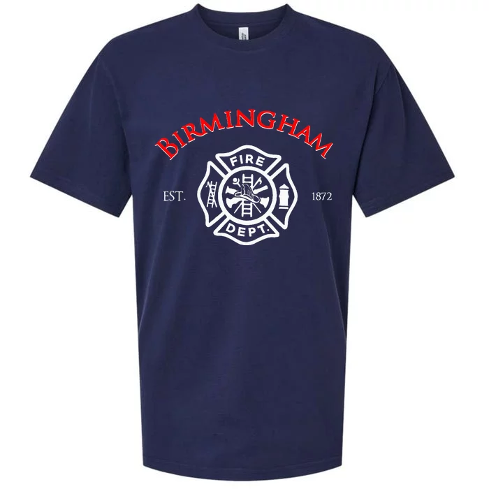 City Of Birmingham Fire Rescue Alabama Firefighter Sueded Cloud Jersey T-Shirt