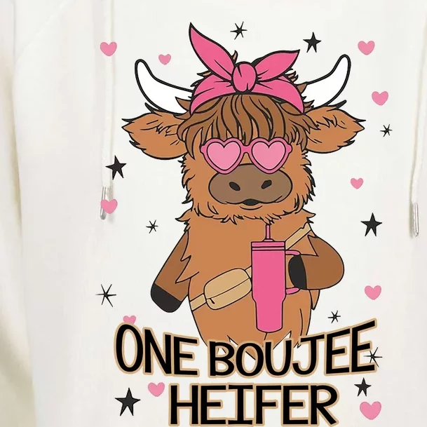 Cute One Boujee Heifer Womens Funnel Neck Pullover Hood