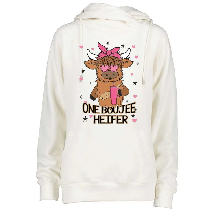 Cute One Boujee Heifer Womens Funnel Neck Pullover Hood