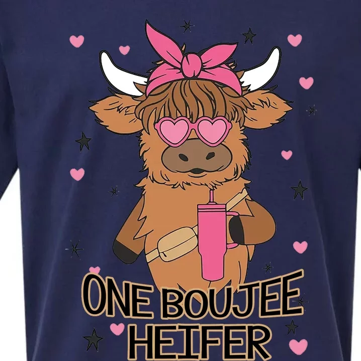 Cute One Boujee Heifer Sueded Cloud Jersey T-Shirt