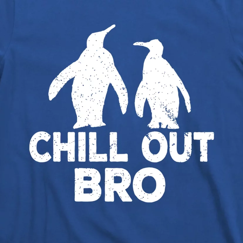 Chill Out Bro Penguin Gift Funny Animal Xmas Cool Penguin Pj Funny Gift T-Shirt