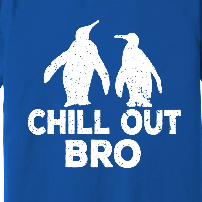 Chill Out Bro Penguin Gift Funny Animal Xmas Cool Penguin Pj Funny Gift Premium T-Shirt