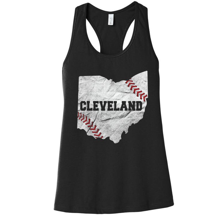Cleveland Ohio Baseball Sport Baseball Women's Racerback Tank