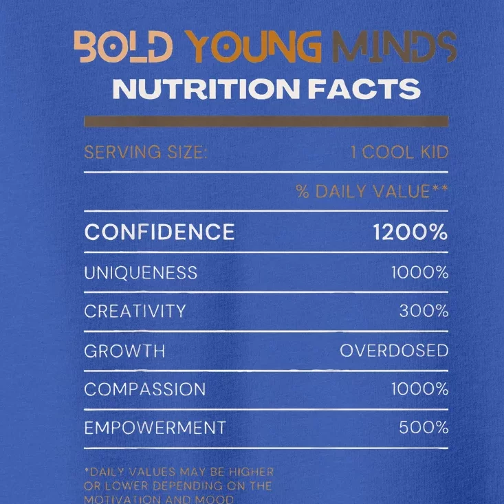 Confidence Overdose Bold Young Minds Nutritional Toddler T-Shirt