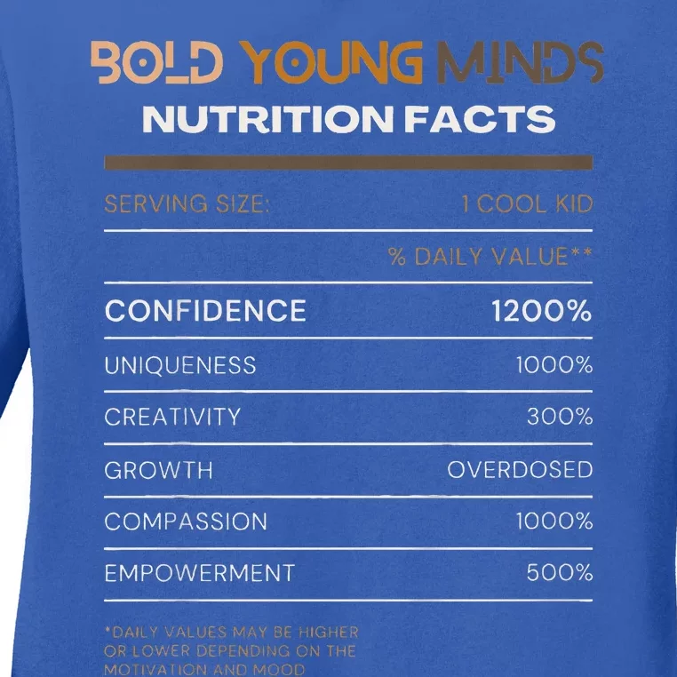 Confidence Overdose Bold Young Minds Nutritional Ladies Long Sleeve Shirt