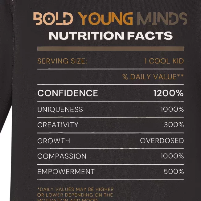 Confidence Overdose Bold Young Minds Nutritional Baby Long Sleeve Bodysuit