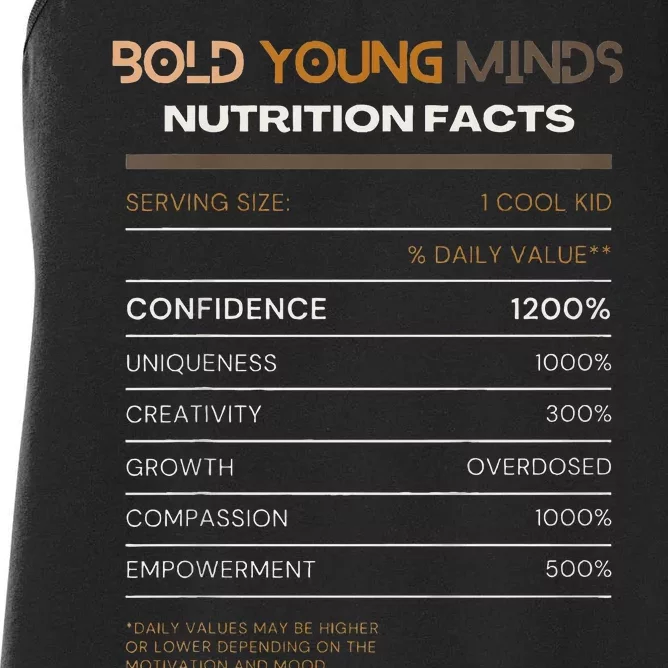 Confidence Overdose Bold Young Minds Nutritional Women's Racerback Tank