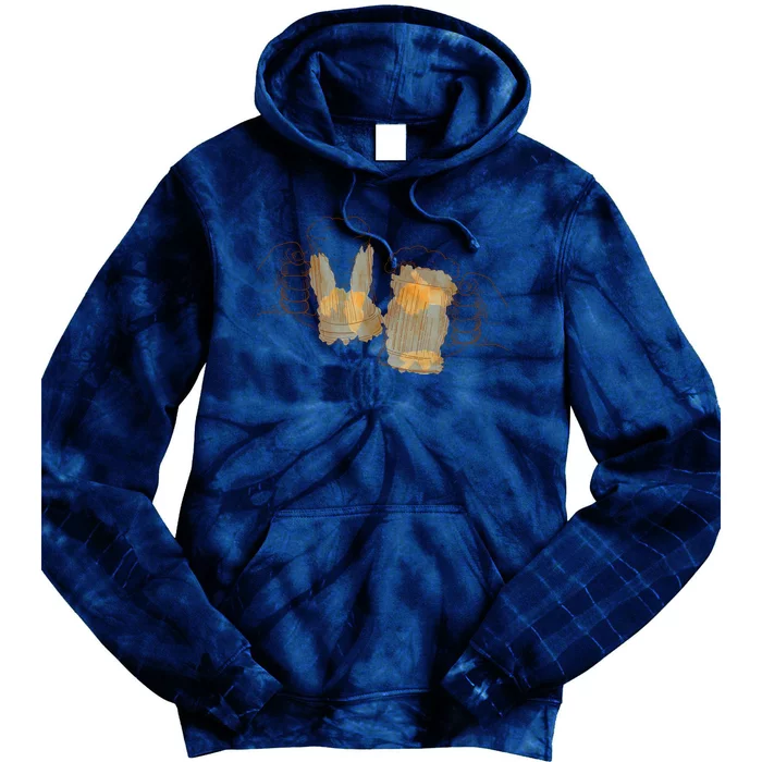 Cheers Oktoberfest Beer Hands Tie Dye Hoodie