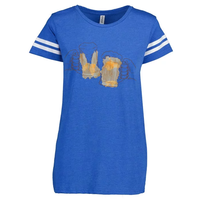 Cheers Oktoberfest Beer Hands Enza Ladies Jersey Football T-Shirt