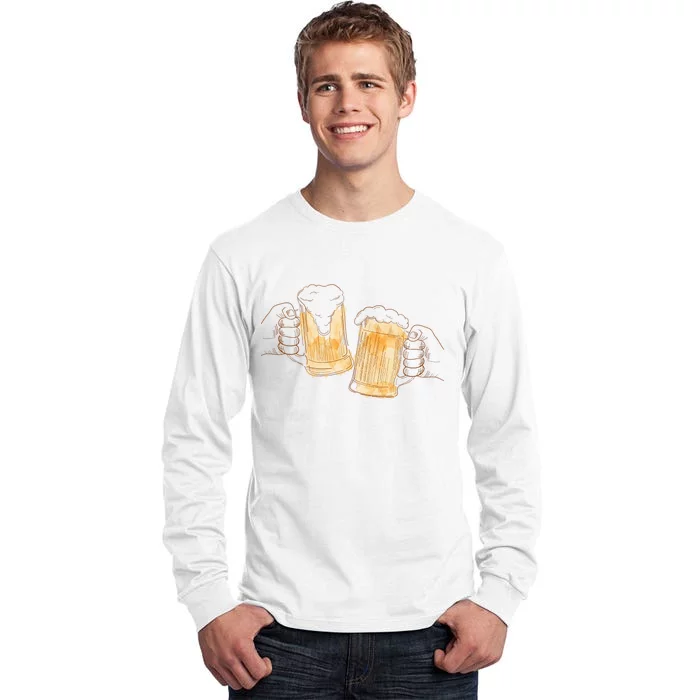 Cheers Oktoberfest Beer Hands Tall Long Sleeve T-Shirt