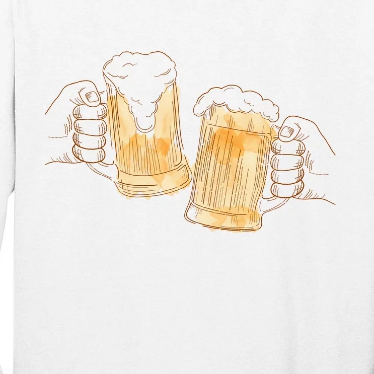 Cheers Oktoberfest Beer Hands Tall Long Sleeve T-Shirt