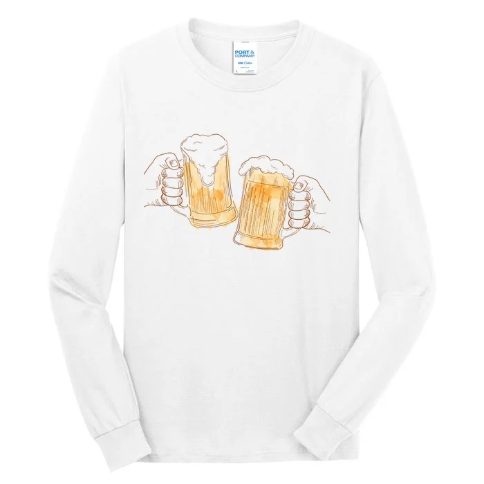 Cheers Oktoberfest Beer Hands Tall Long Sleeve T-Shirt