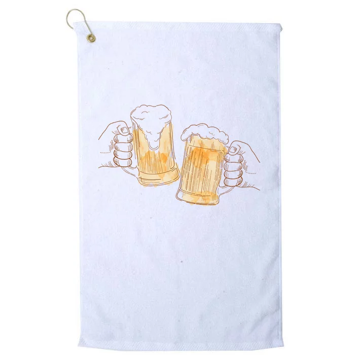 Cheers Oktoberfest Beer Hands Platinum Collection Golf Towel