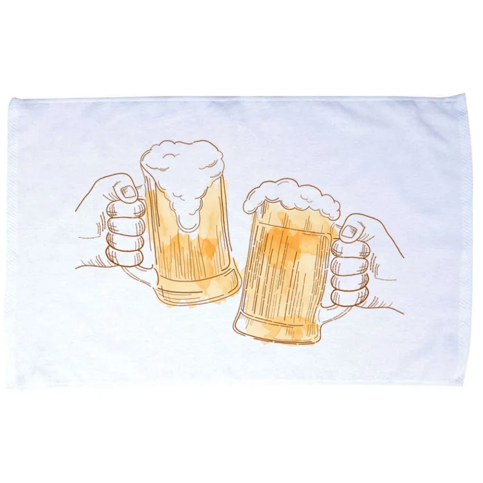 Cheers Oktoberfest Beer Hands Microfiber Hand Towel