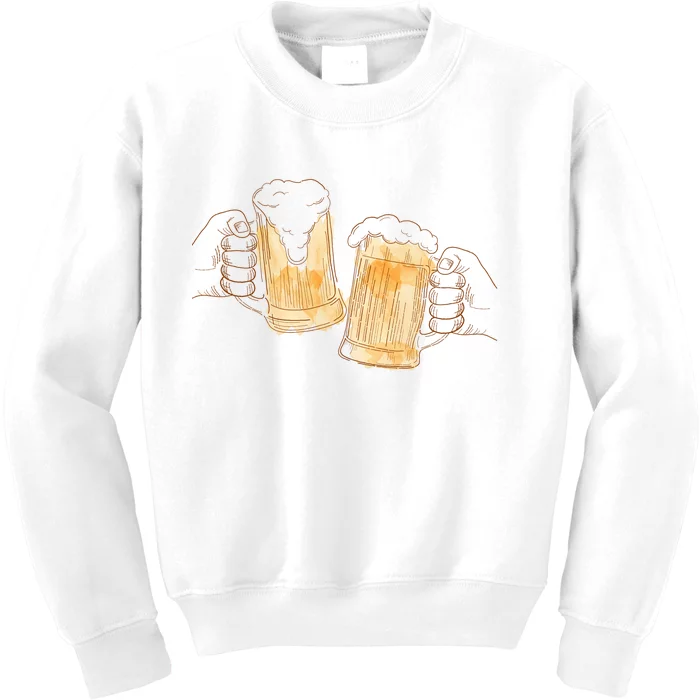 Cheers Oktoberfest Beer Hands Kids Sweatshirt