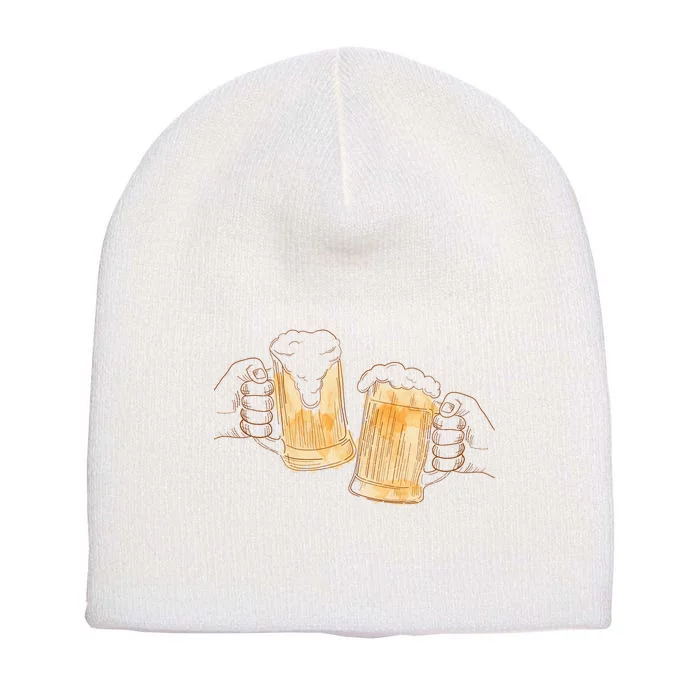 Cheers Oktoberfest Beer Hands Short Acrylic Beanie