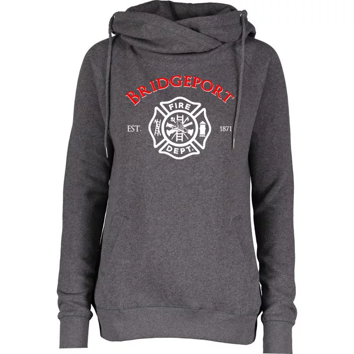 City Of Bridgeport Fire Rescue Connecticut Fire Uniform Great Gift Womens Funnel Neck Pullover Hood