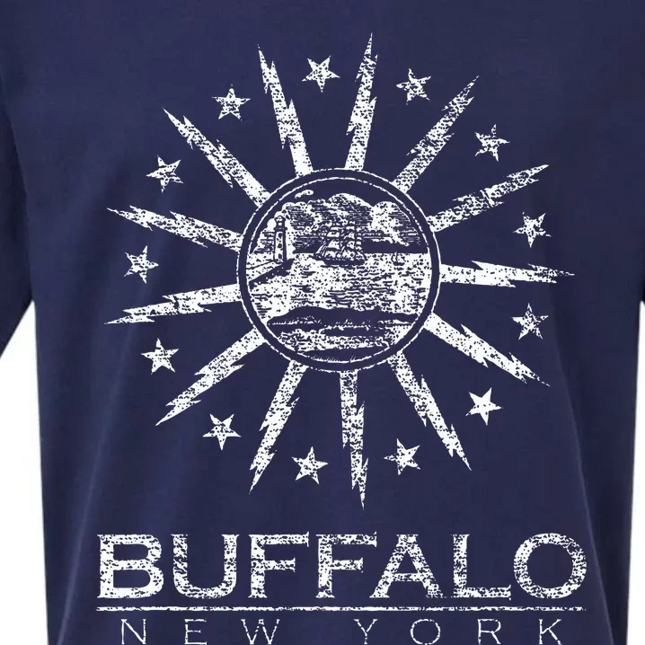 City Of Buffalo New York Flag Sueded Cloud Jersey T-Shirt