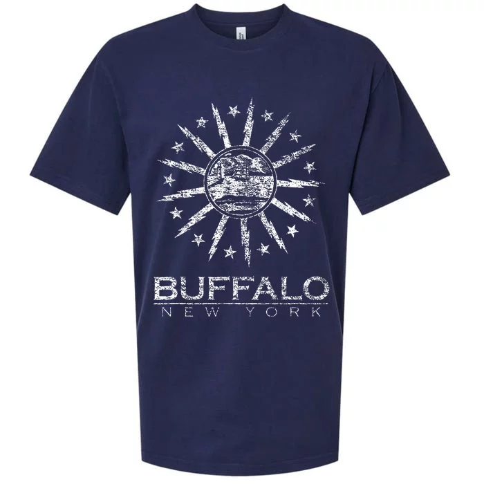 City Of Buffalo New York Flag Sueded Cloud Jersey T-Shirt