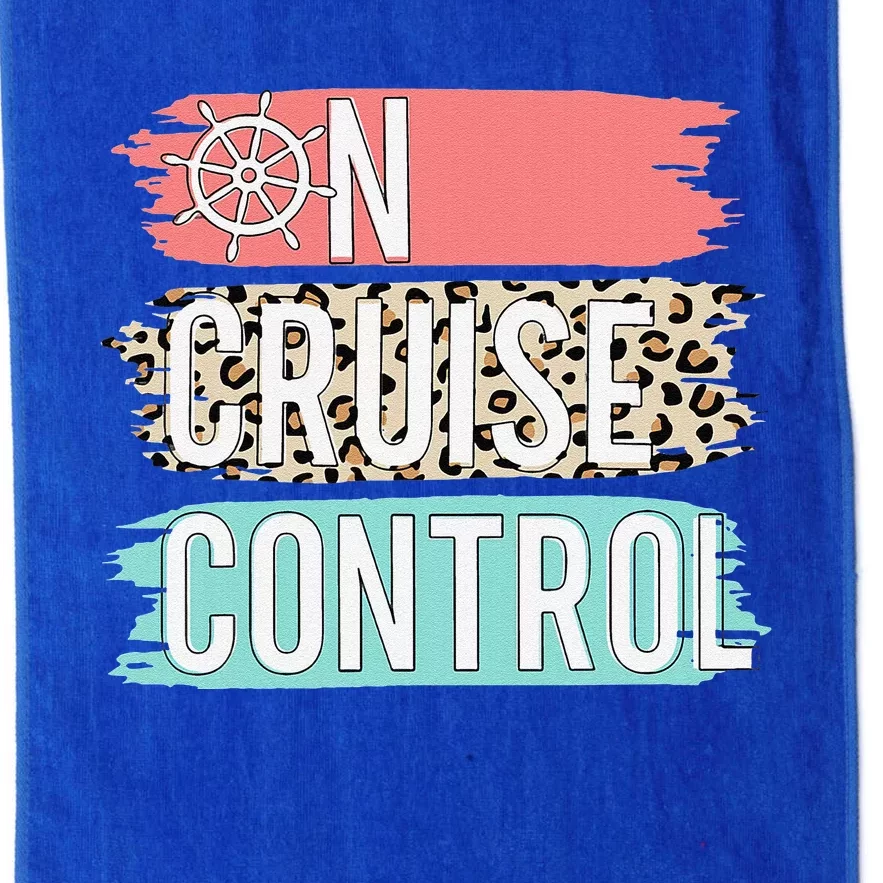 Control On Cruise Leopard Funny Summer Vacation Family Women Platinum Collection Golf Towel