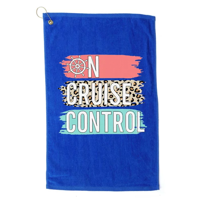 Control On Cruise Leopard Funny Summer Vacation Family Women Platinum Collection Golf Towel